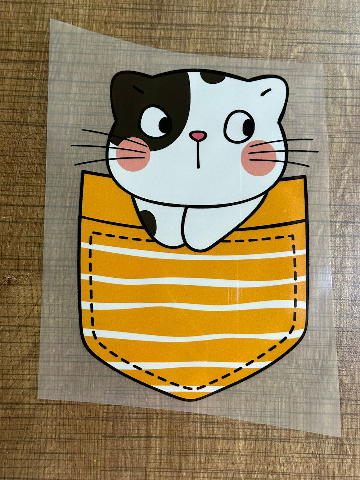 17X13 CM ÜTÜ İLE YAPIŞAN KEDİ TRANSFER BASKI KEDİ TİŞÖRT BASKI ARMA