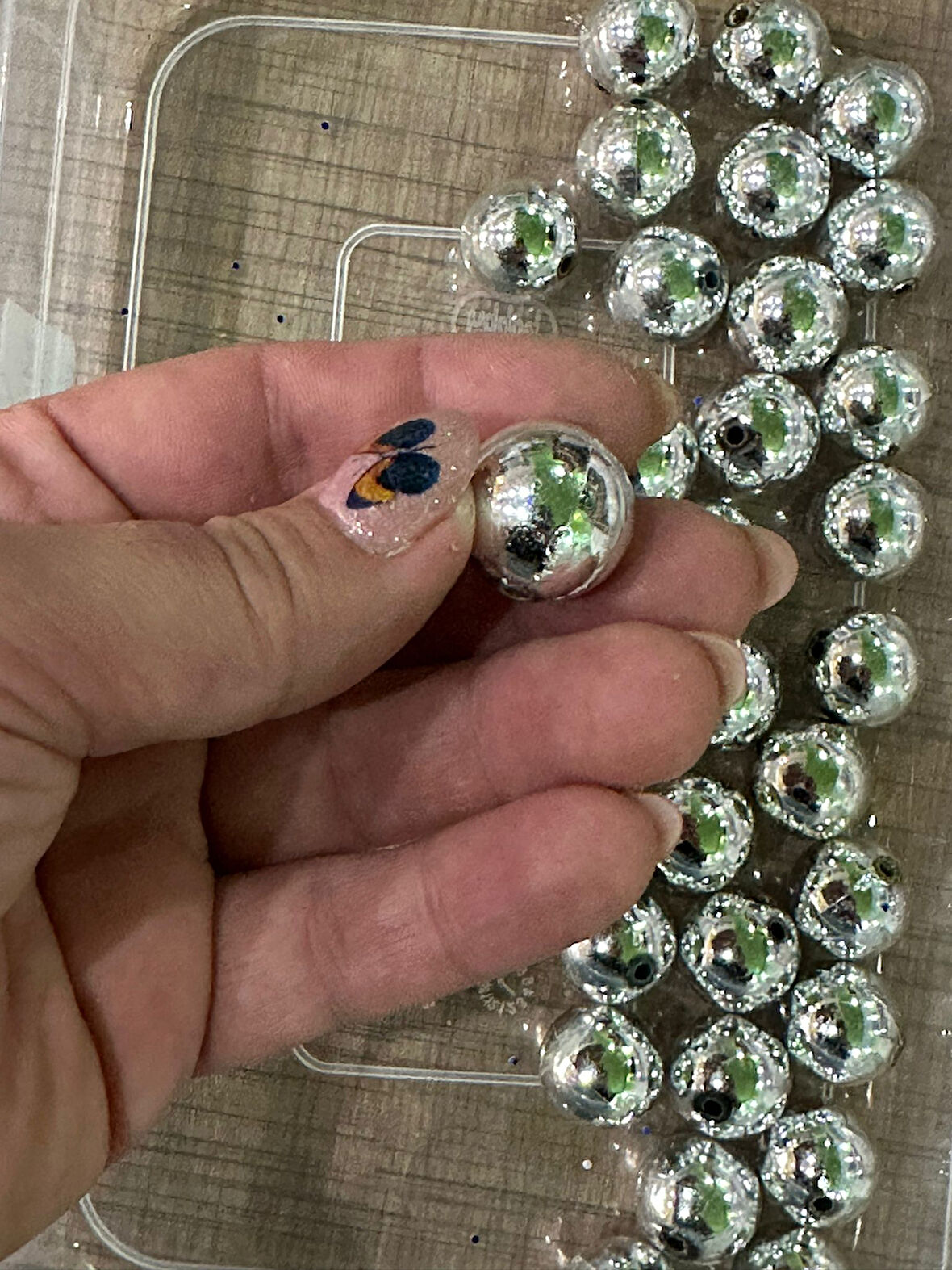 2 CM  10 ADET DELİKLİ TAKI BONCUĞU KOLYE GİYİM AKSESUARI