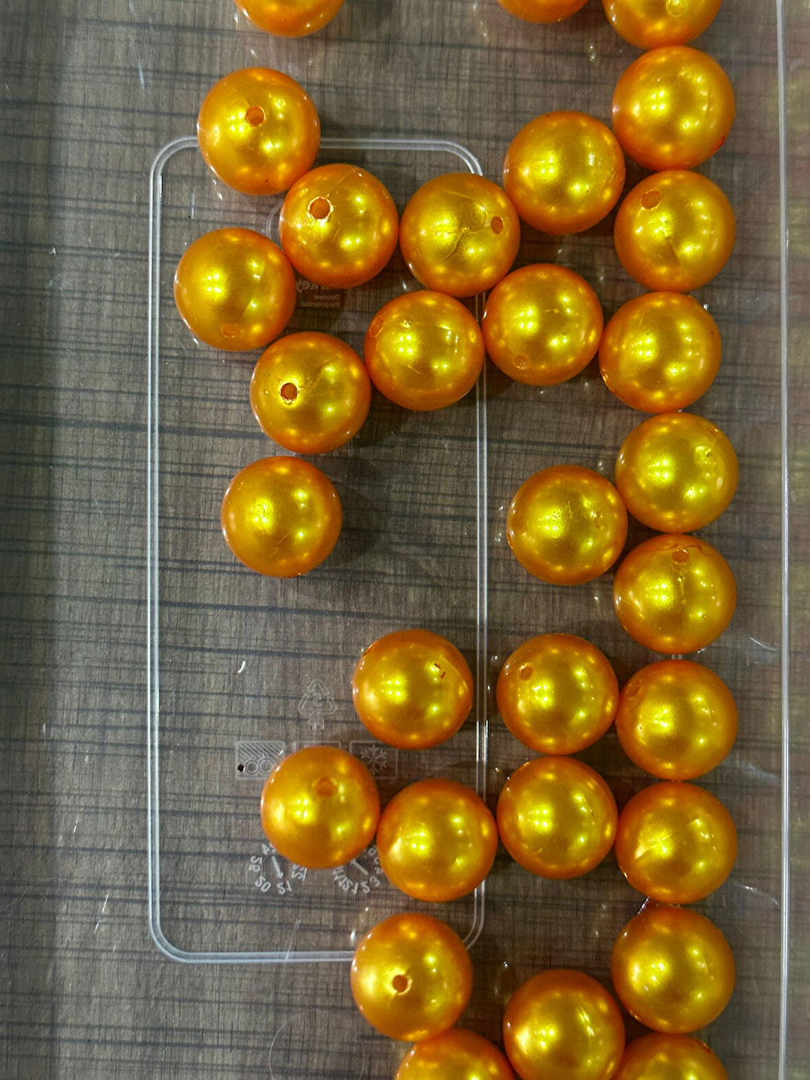 2 CM  10 ADET DELİKLİ TAKI BONCUĞU KOLYE GİYİM AKSESUARI