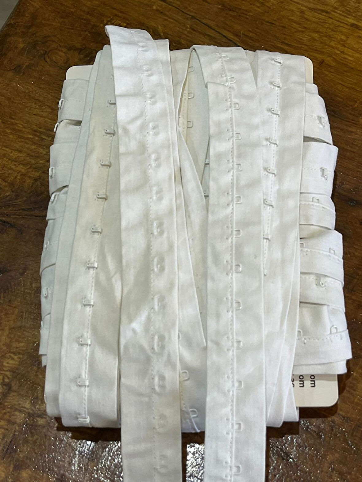 ÇİFT KOPÇALI ŞERİT DİKİŞ GİYİM KANCALI SET EN 3 CM (1 METRE )