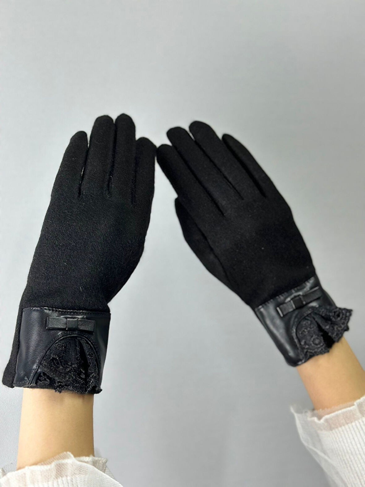 KAŞMİR DANTEL DETAYLI KADIN ELDİVEN