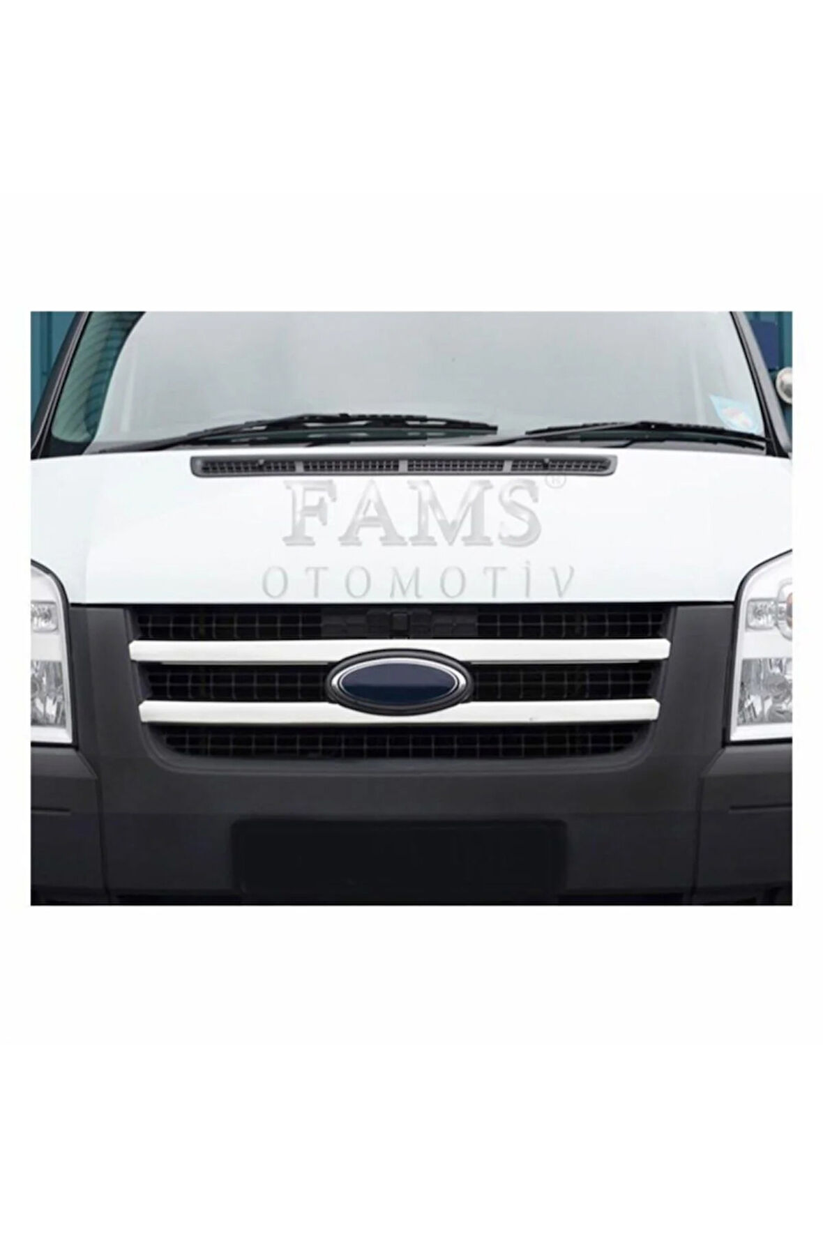 Ford Transit Uyumlu Krom Ön Panjur 2 Parça 2006-2014 Arası Paslanmaz Çelik
