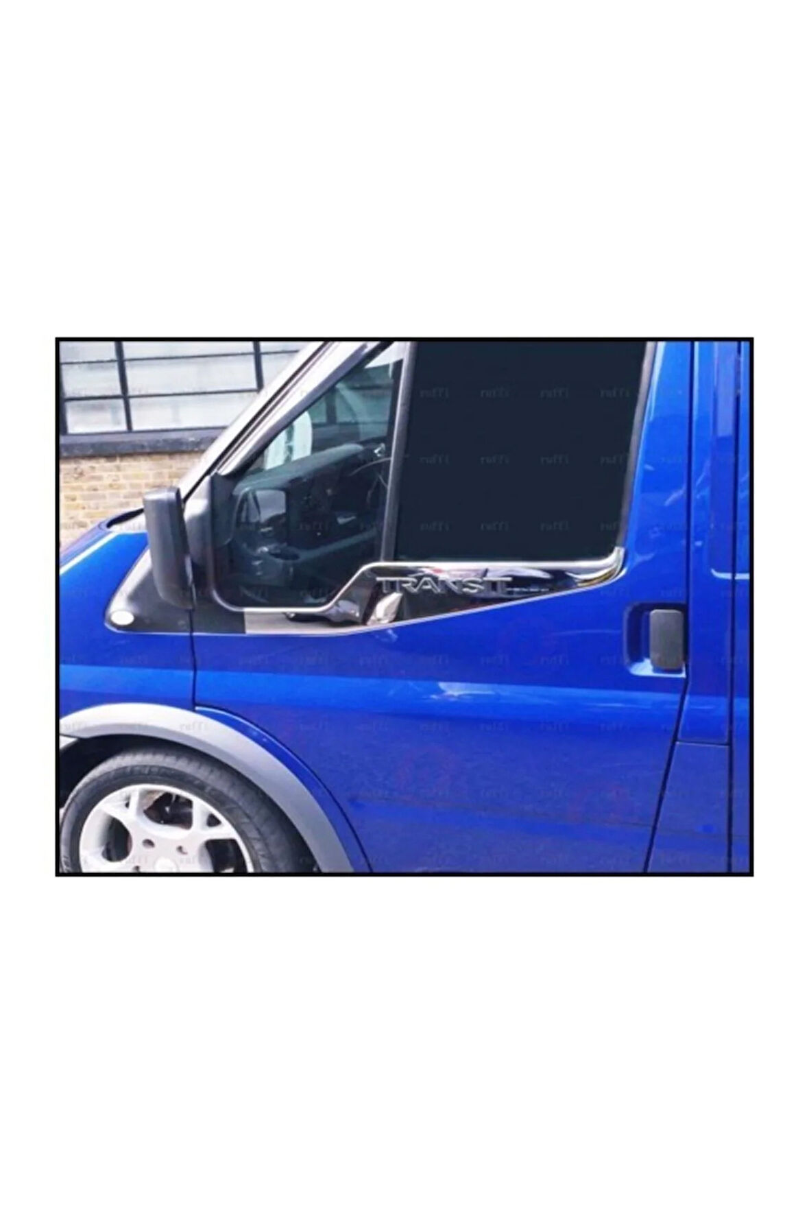 Ford Transit Krom Cam Çıtası 2 Parça 2006-2014 Arası Paslanmaz Çelik Geniş Yazılı