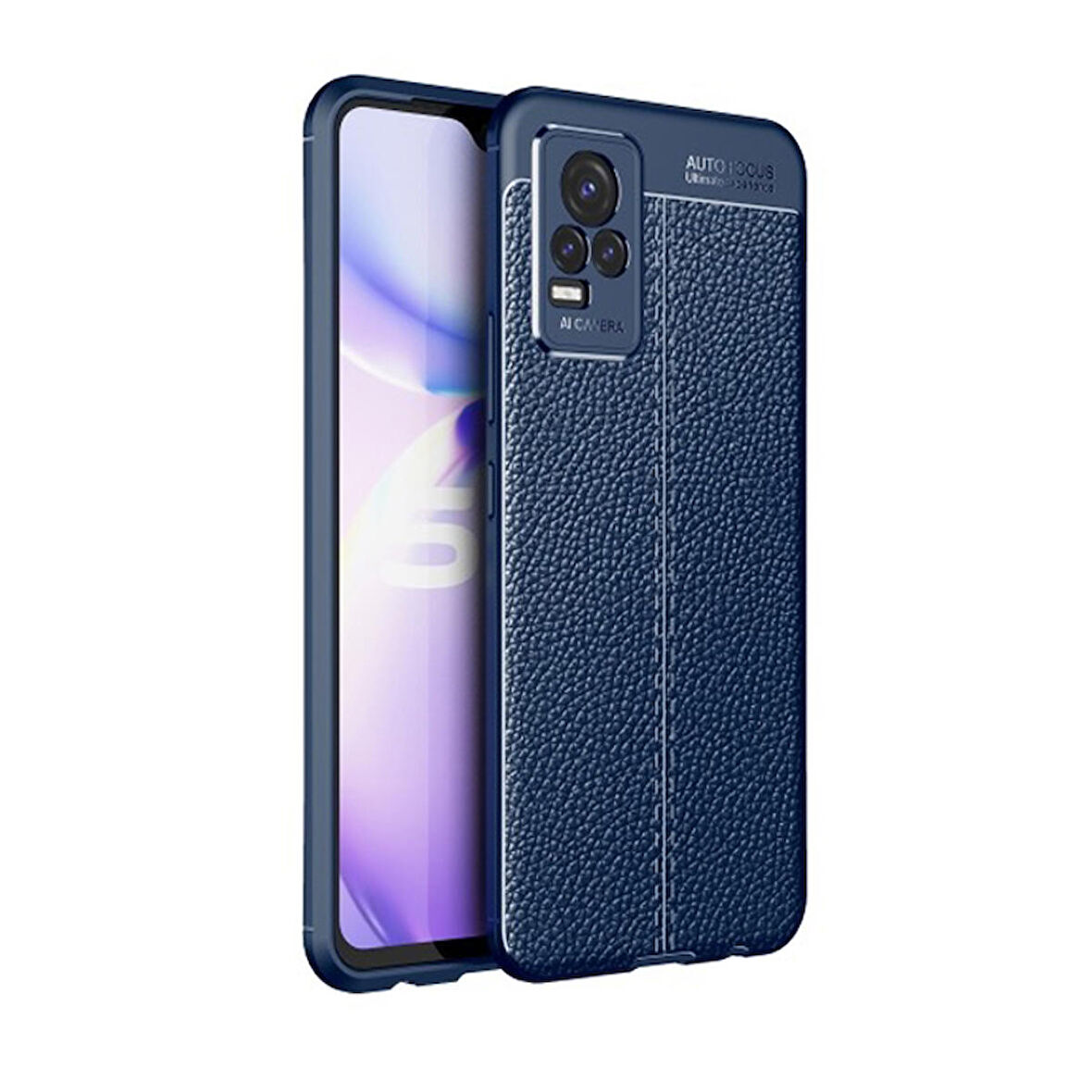 Gpack Vivo V21E Kılıf Niss Silikon Deri GörünümlüNano Glass