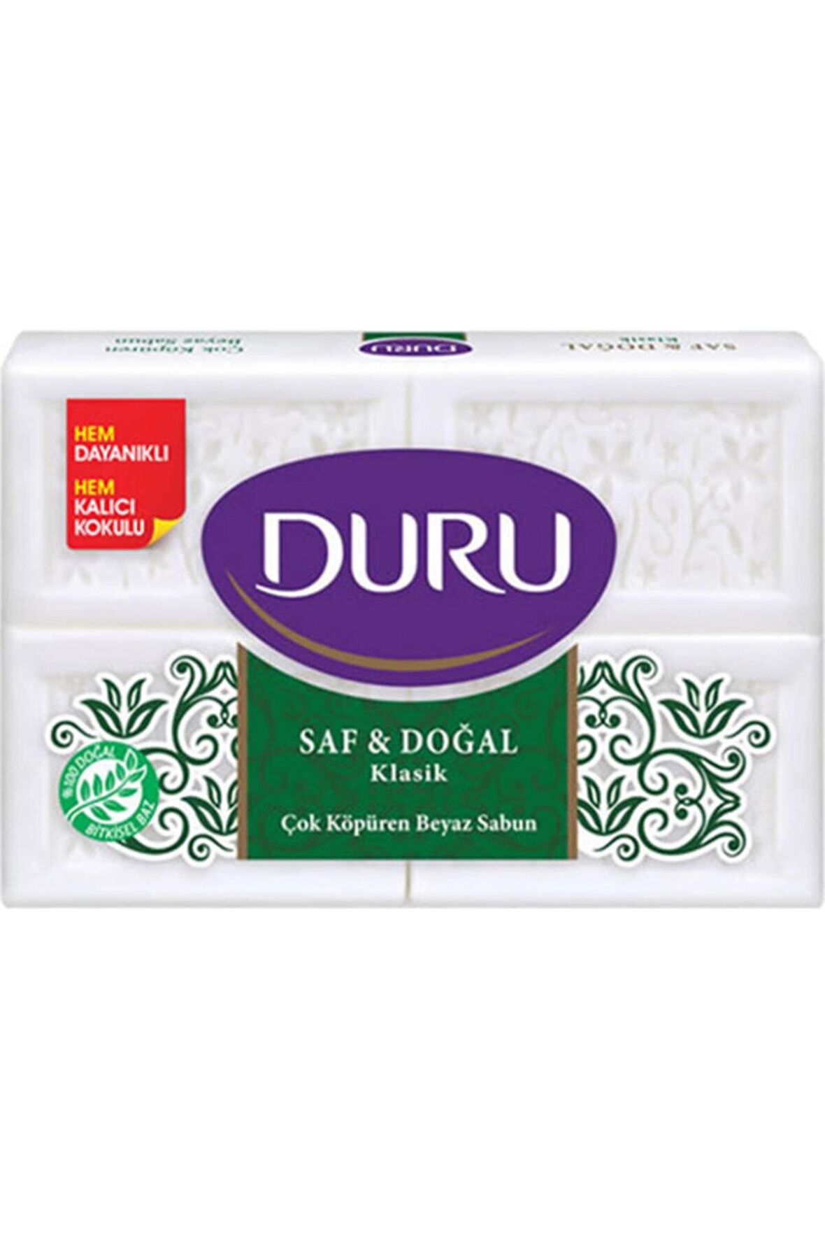 DURU SAF VE DOĞAL KLASİK BEYAZ SABUN KOKULU BANYO SABUNU 4x150 GR