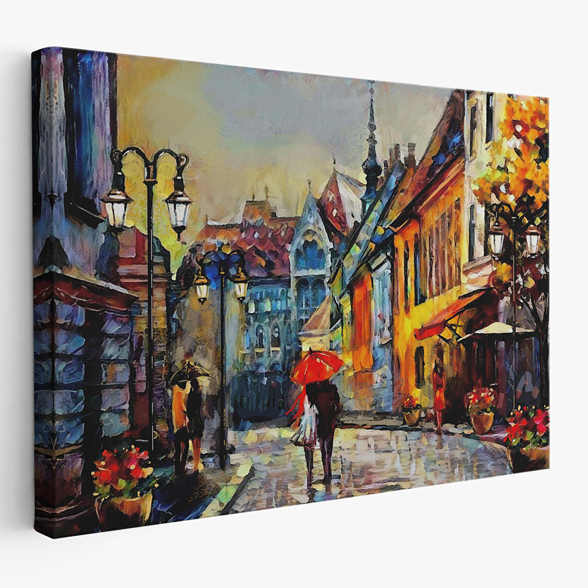 Harita Sepeti Kiev Ukrayna Sokak Manzarası Duvar Tablosu-1213