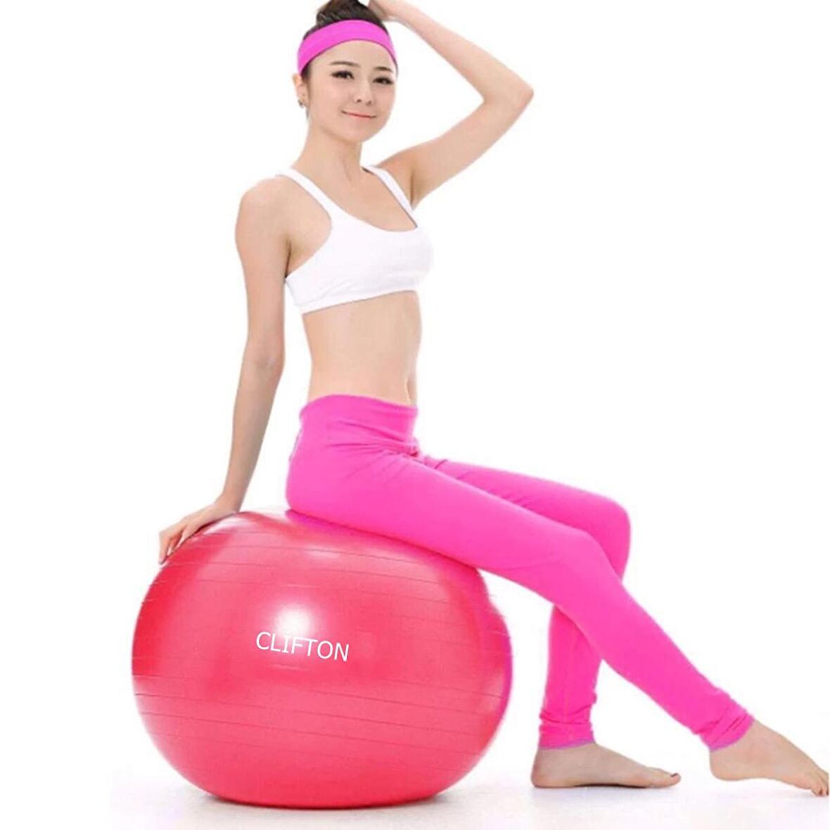 Leyaton 65 Cm Fitilli Pilates Topu Pembe Ve Pompa