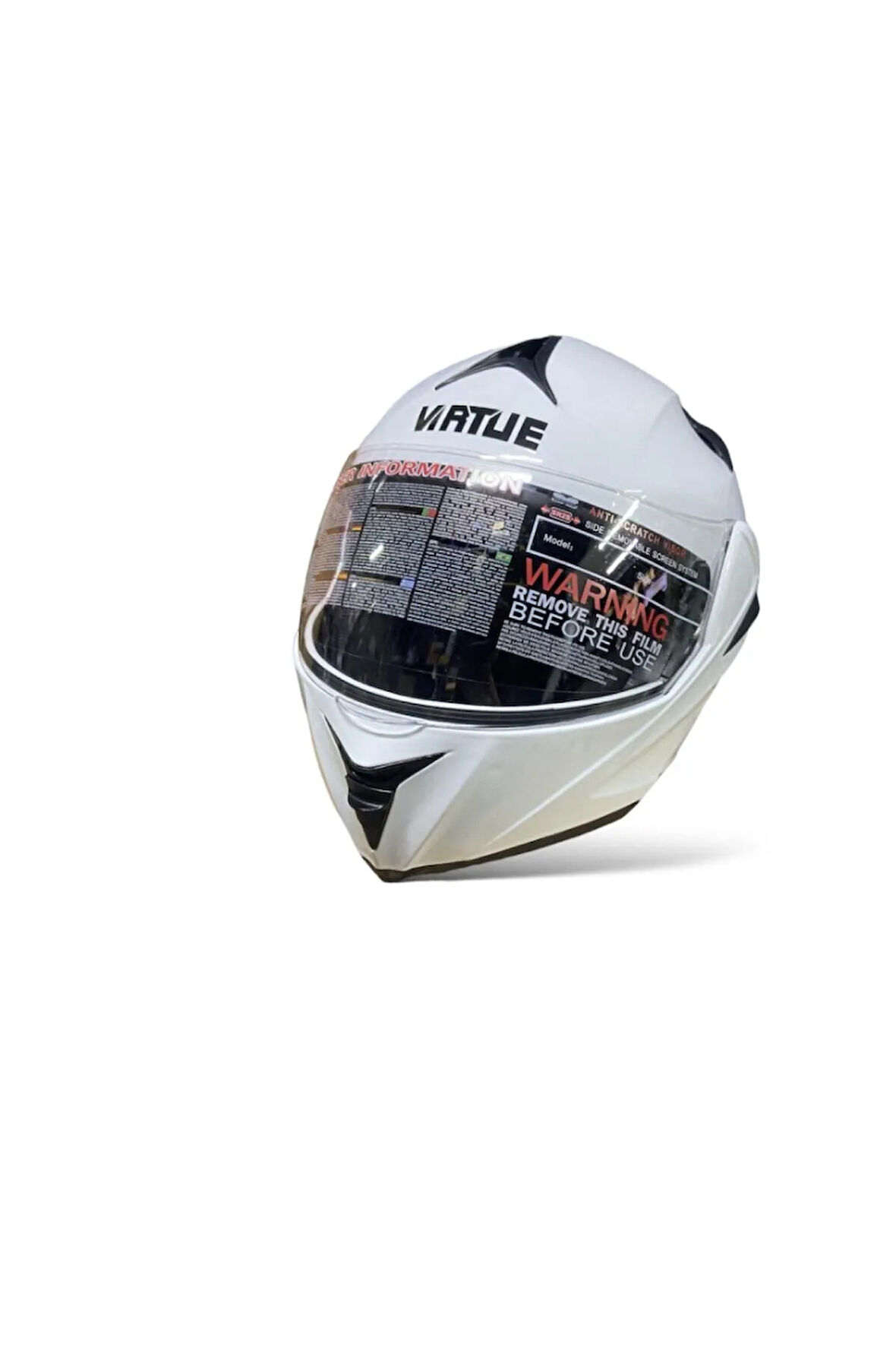 Vırtue çene açılır kask beyaz