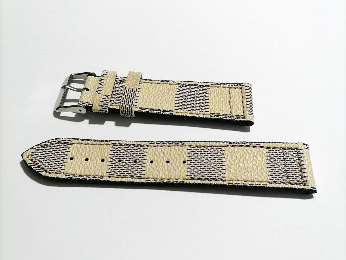 Fado   Burberry &  Fosil  Kumaş Yüzeyli Saat Kordonu Uyumlu 22    mm(  207 )