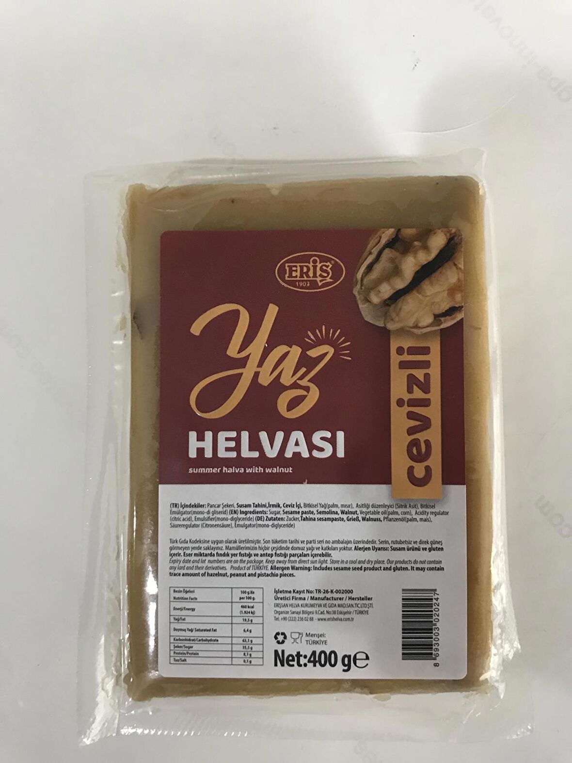 ERİŞ Yaz Helvası Yer Fıstıklı 400Gr