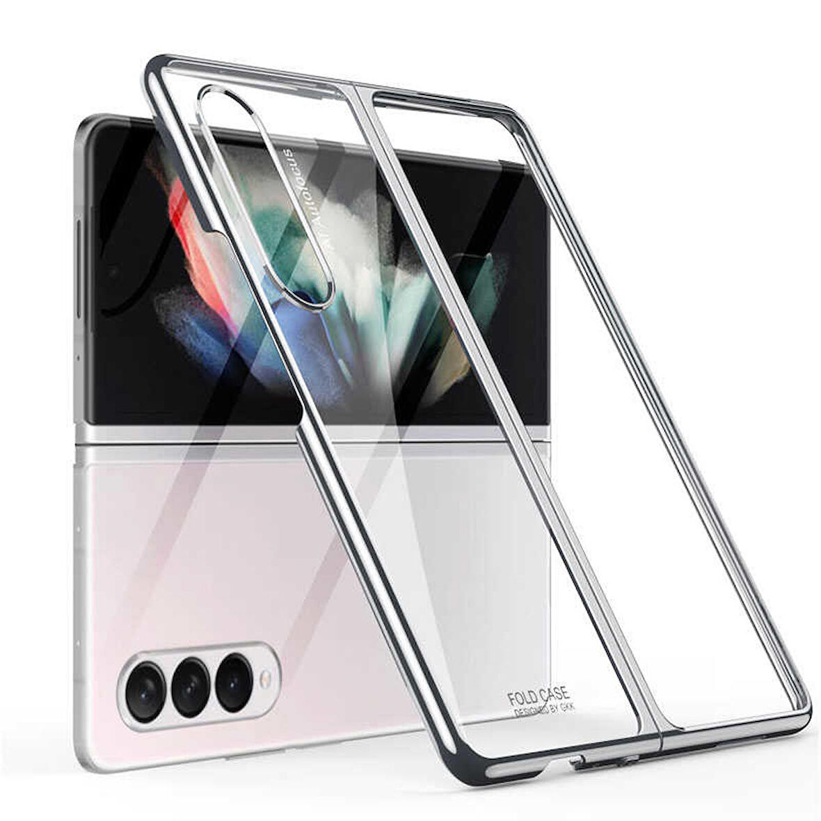 Gpack Samsung Galaxy Z Fold 3 Kılıf Renkli Sert Koruma