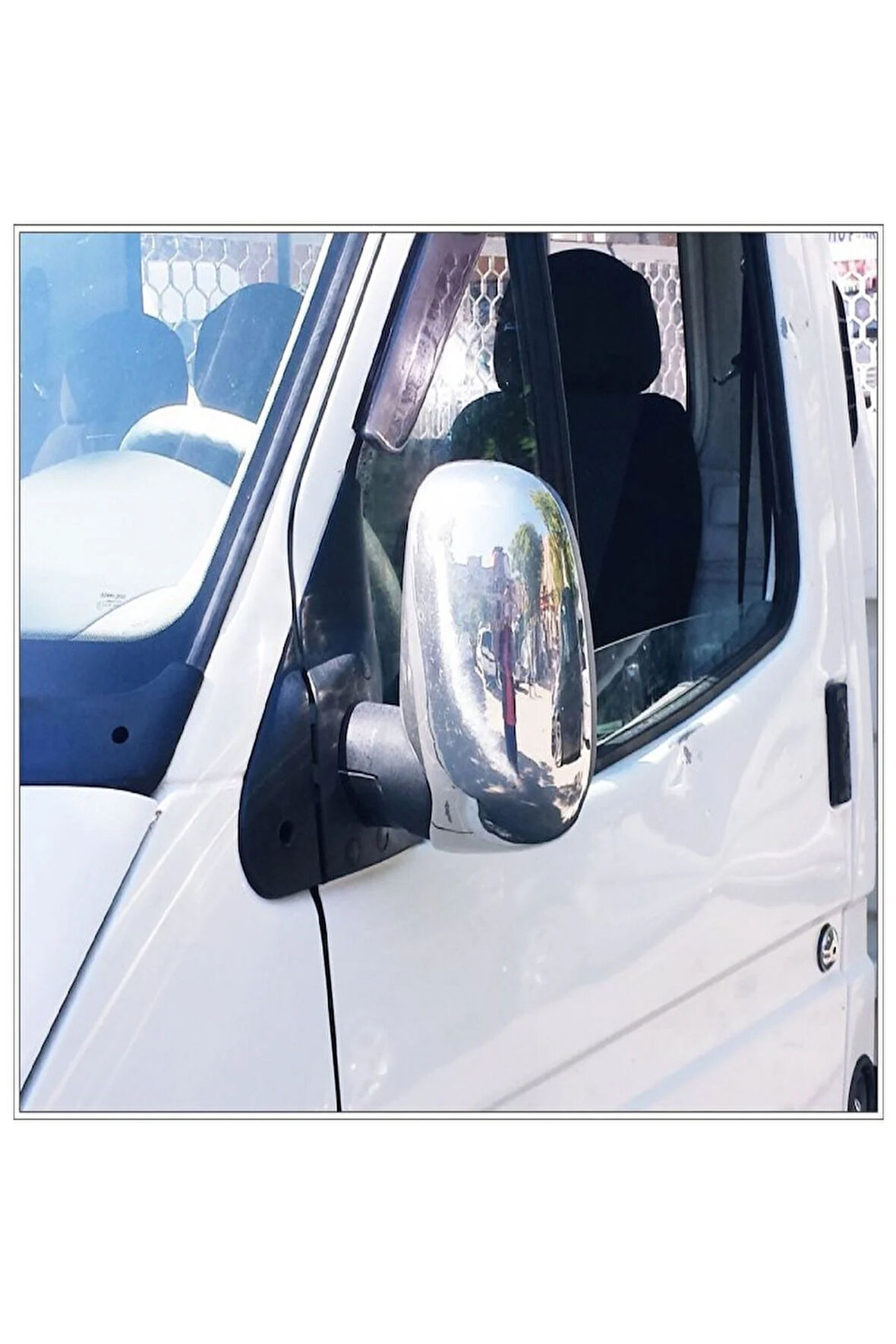 Ford Transit Krom Ayna Kapağı 2 Parça 1991-2000 Paslanmaz Çelik