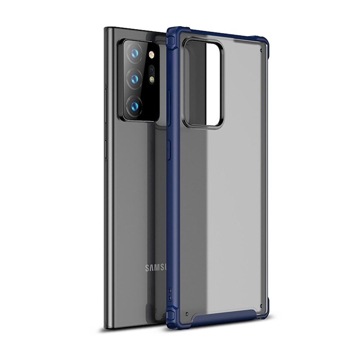 Smcase Samsung Galaxy Note 20 Ultra Kılıf Volk Darbe Korumalı Silikon  Tam Kapatan Nano Ekran Koruyucu