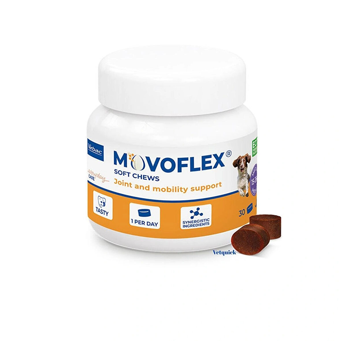 Virbac Movoflex M Yumuşak Çiğneme Tableti Orta Irk Köpekler 15KG Ila 30KG 30X4 G