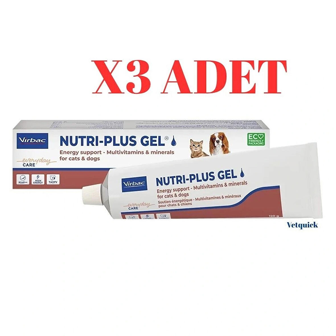 Virbac Nutri-Plus Gel Kedi ve Köpekler Için Vitamin 3 Adet
