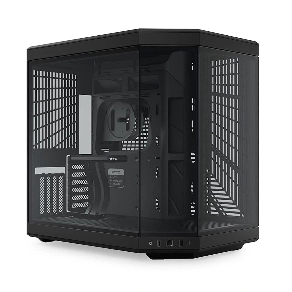 HYTE Y70 Pitch Black Temperli Cam USB 3.2 E-ATX Dual Chamber Mid Tower Gaming Kasa (CS-HYTE-Y70-B)