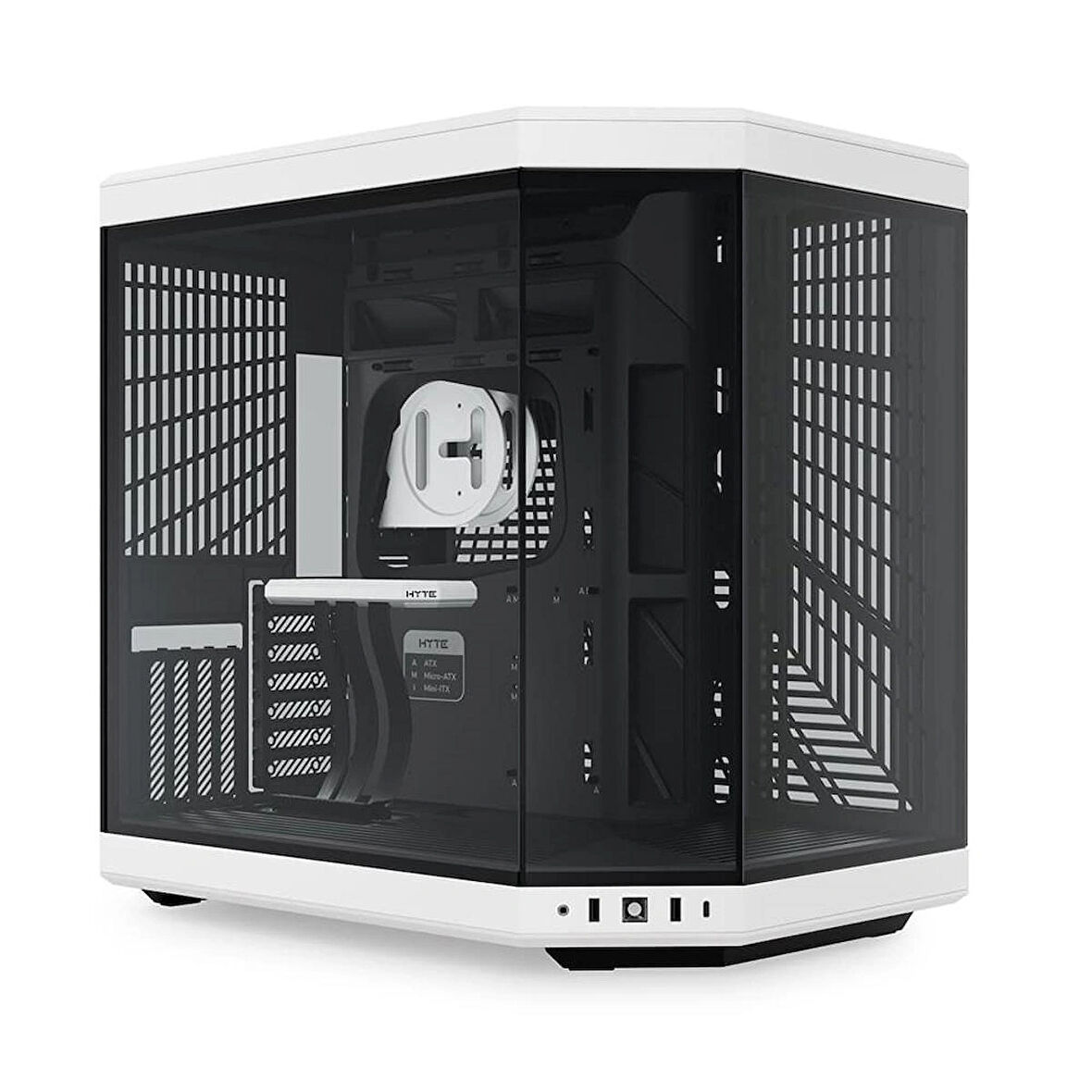 HYTE Y70 Panda Temperli Cam USB 3.2 E-ATX Dual Chamber Mid Tower Gaming Kasa (CS-HYTE-Y70-BW)