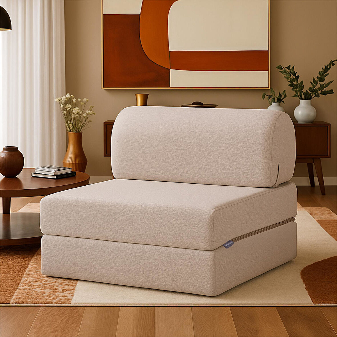 Yataklı Koltuk Magic Keten Görünümlü Tek Kişilik