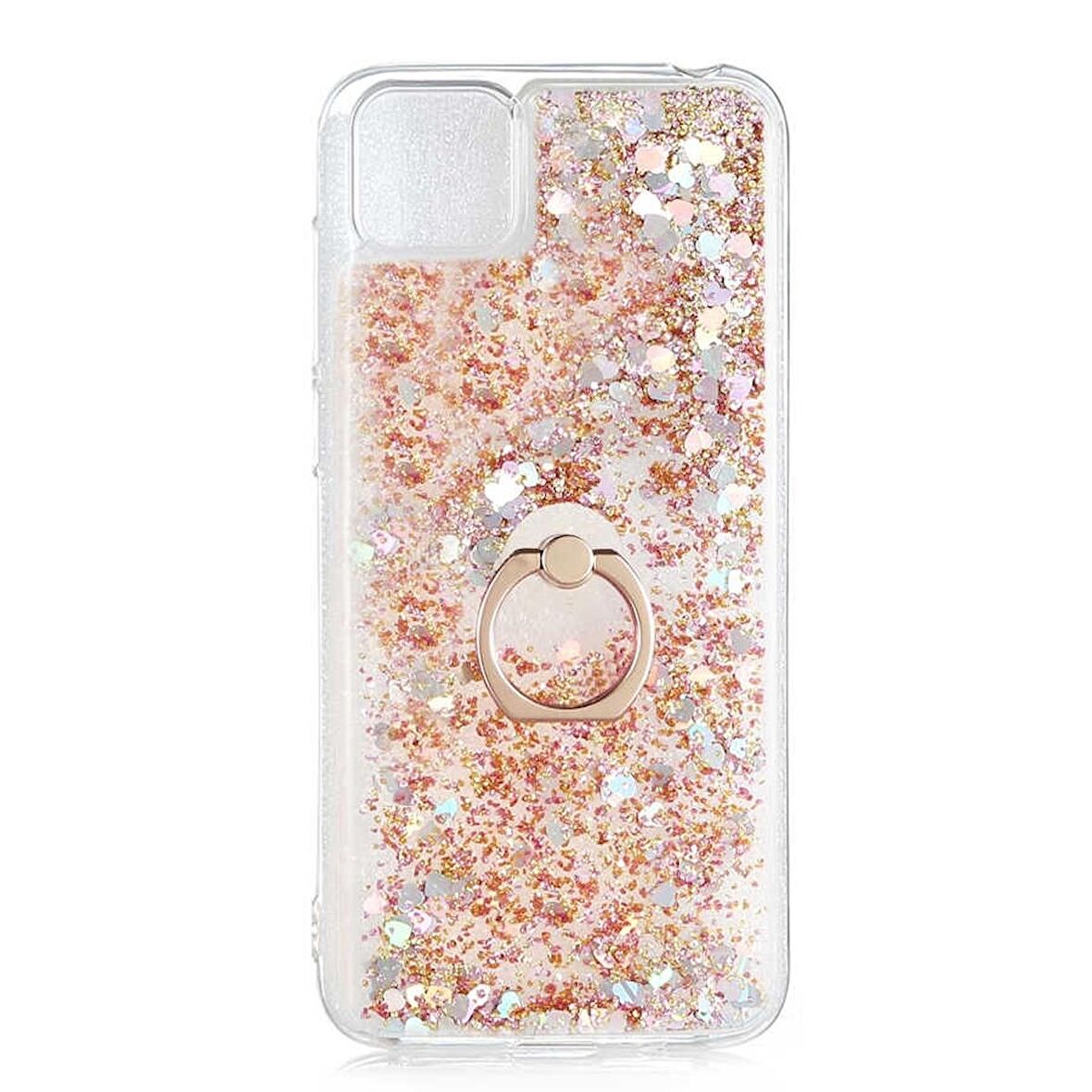 Smcase Huawei Y5P Kılıf Milce Yüzüklü Sulu Silikon