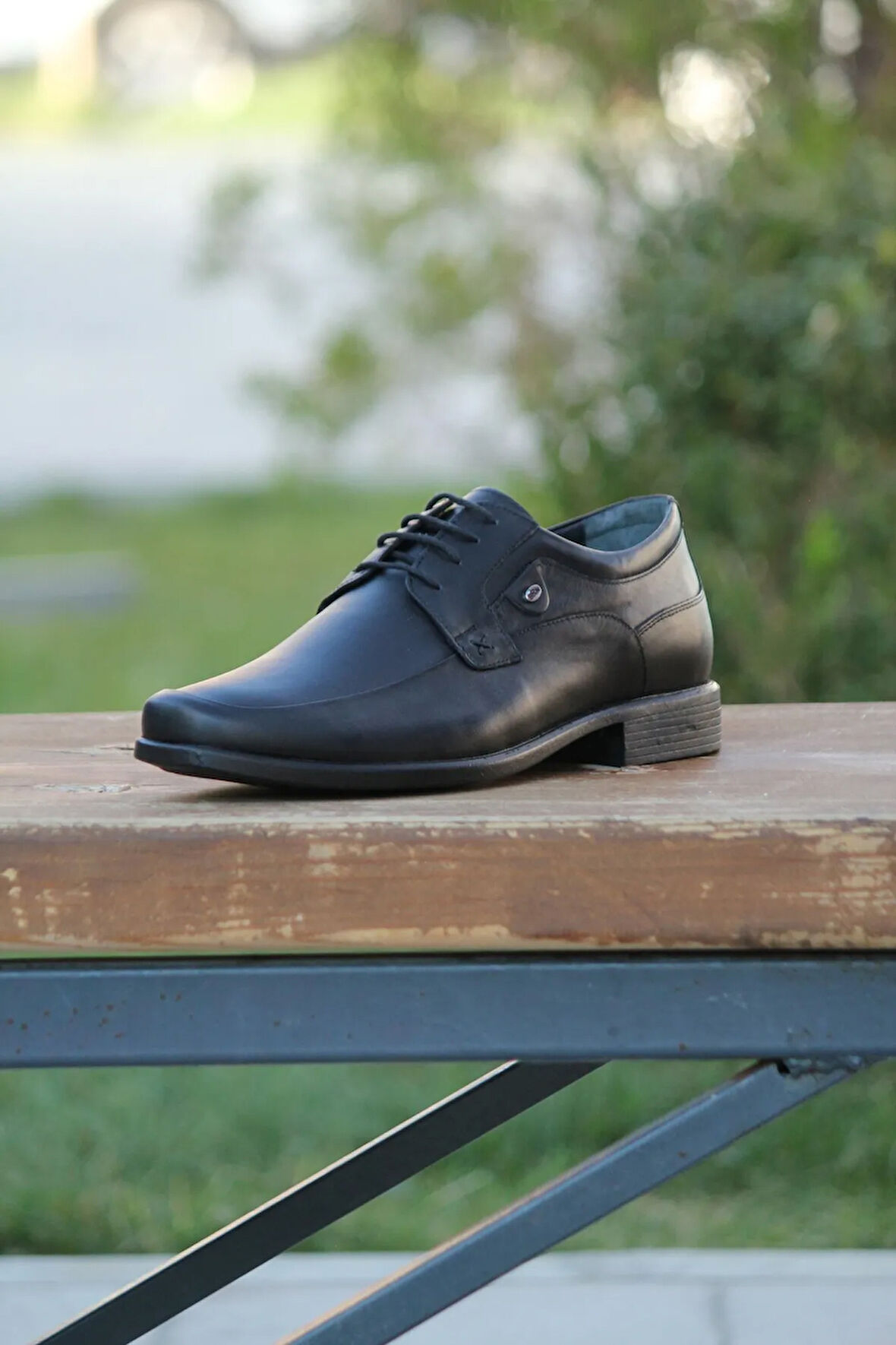 Erkek Mevsimlik Kundura Hakiki Deri  Kauççuk Taban Bağlı