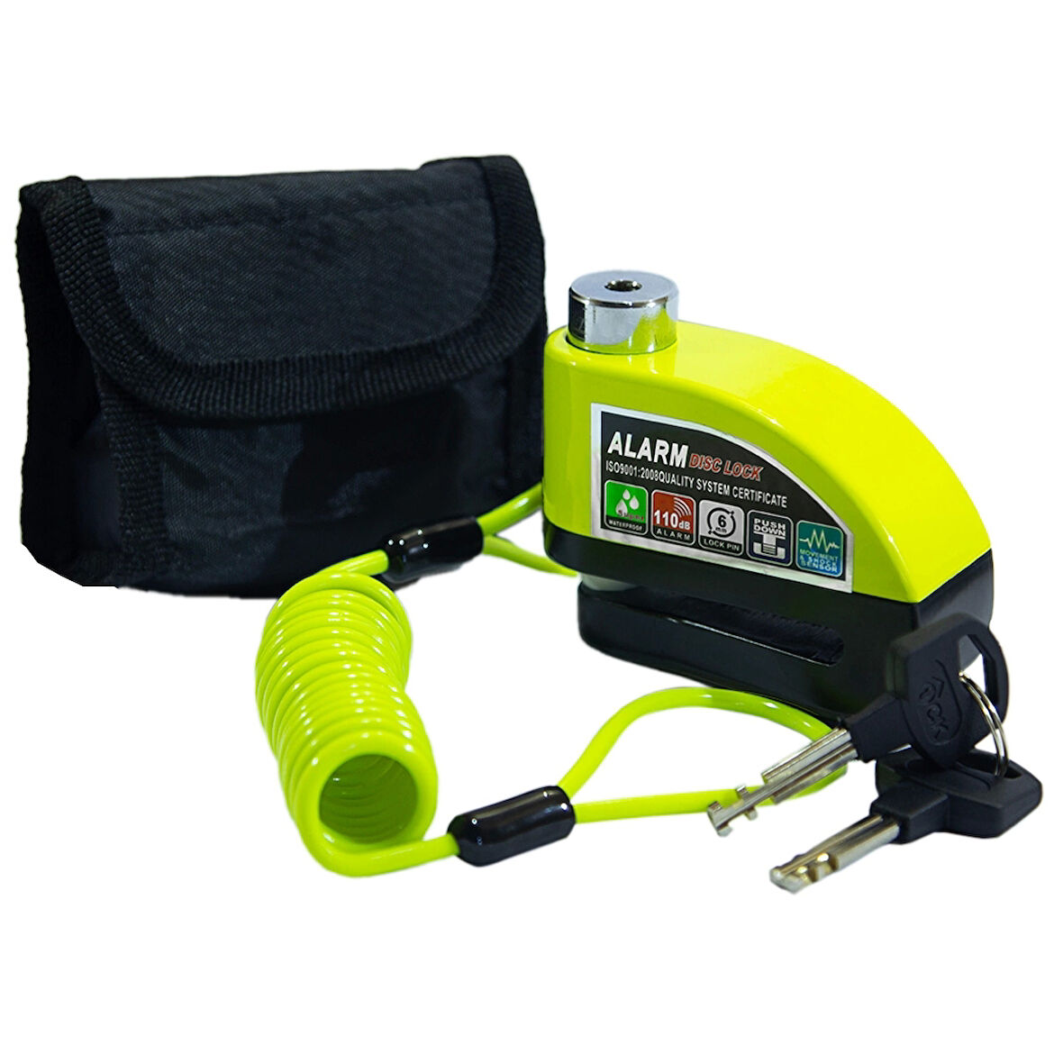 DİSK KİLİT HSB125 SARI ALARMLI KABLOLU