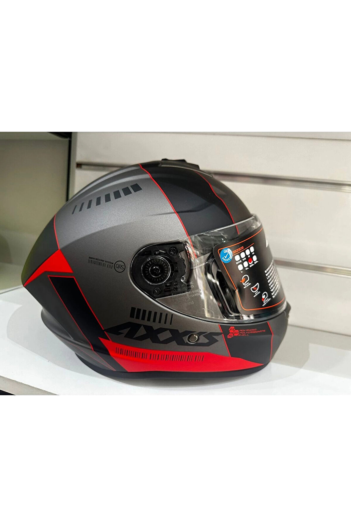 KASK AXXİS DRAKEN S MP4 C5 MAT RED/TİTANYUM