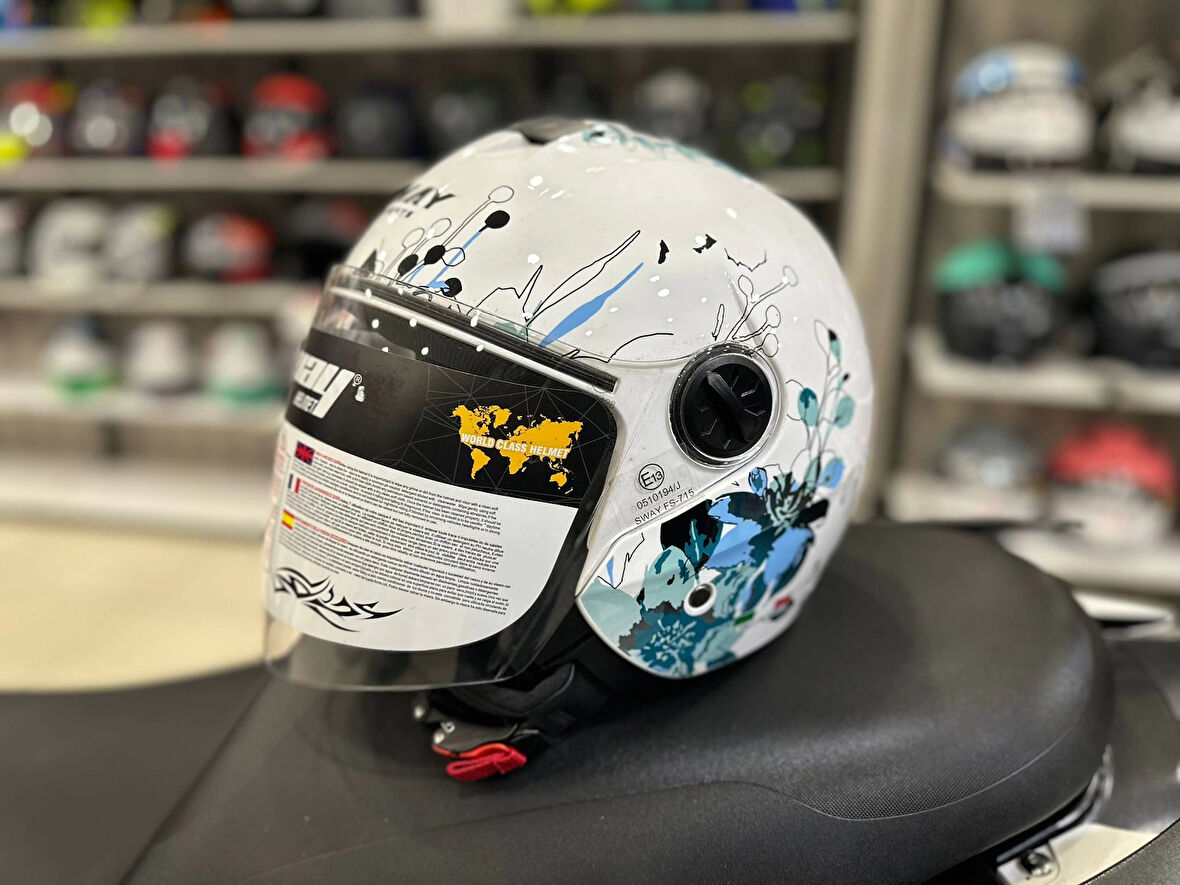 SWAY Sw-715 İris Çenesiz Whıte /Blue