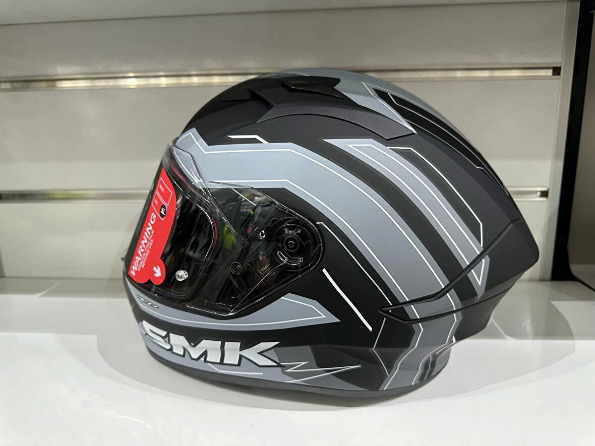 Kask Smk MA261Stellar Bolt Mat Siyah/Gri