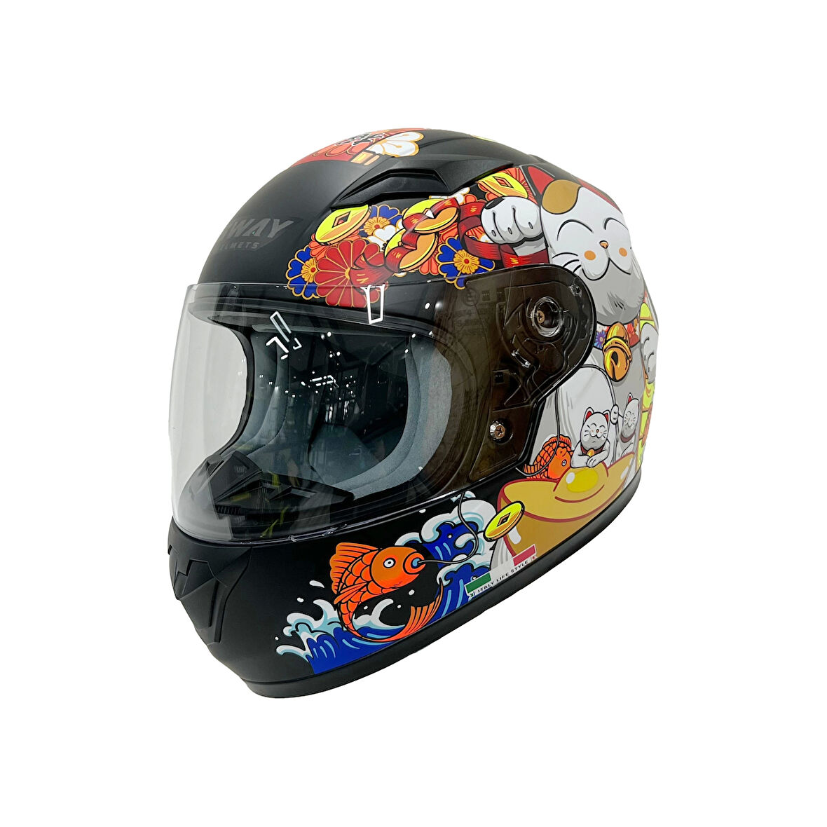 KASK SWAY ÇOCUK SW 815K CAT White Yellow Full Face