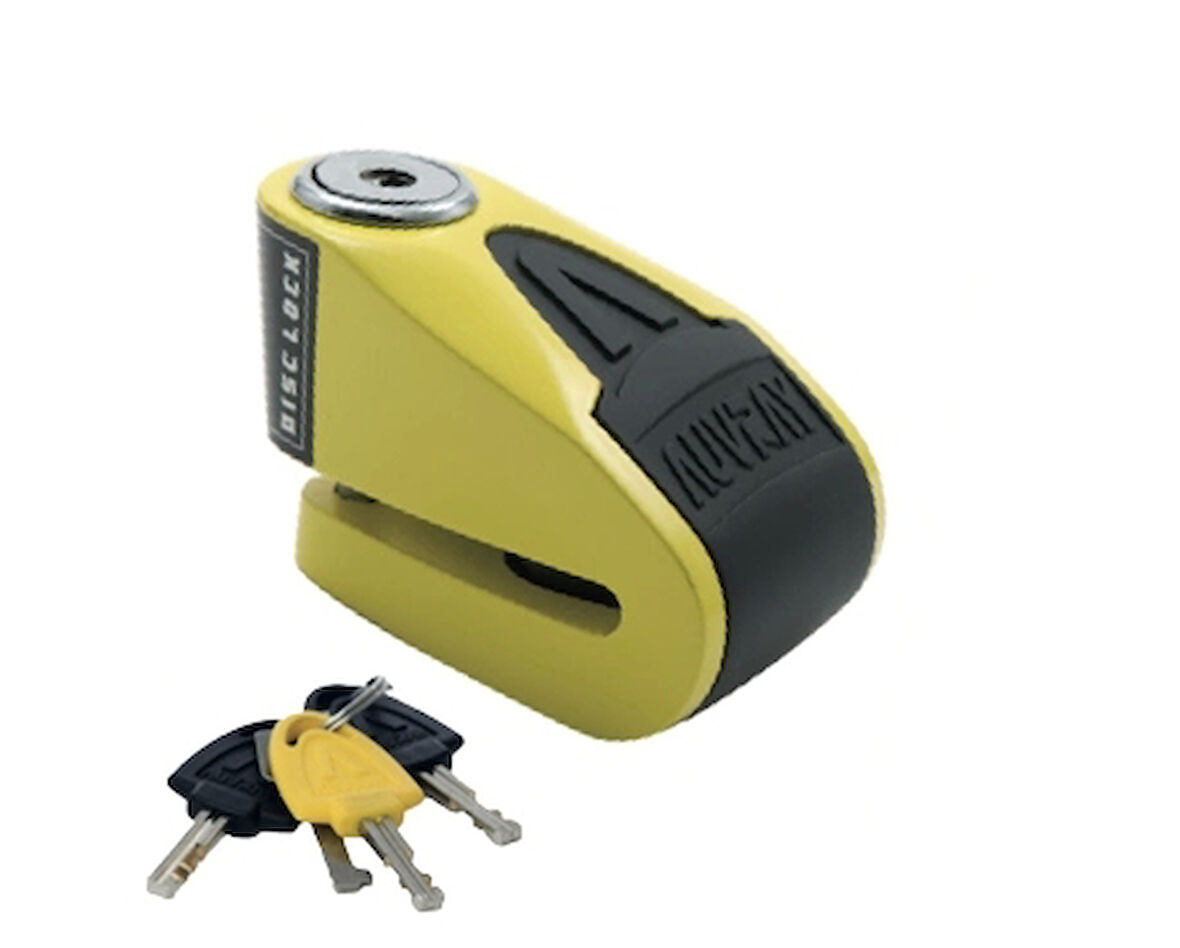 AUVRAY B-LOCK 06 ALARMLI DİSK KİLİDİ 6 MM 120db SARI-SİYAH