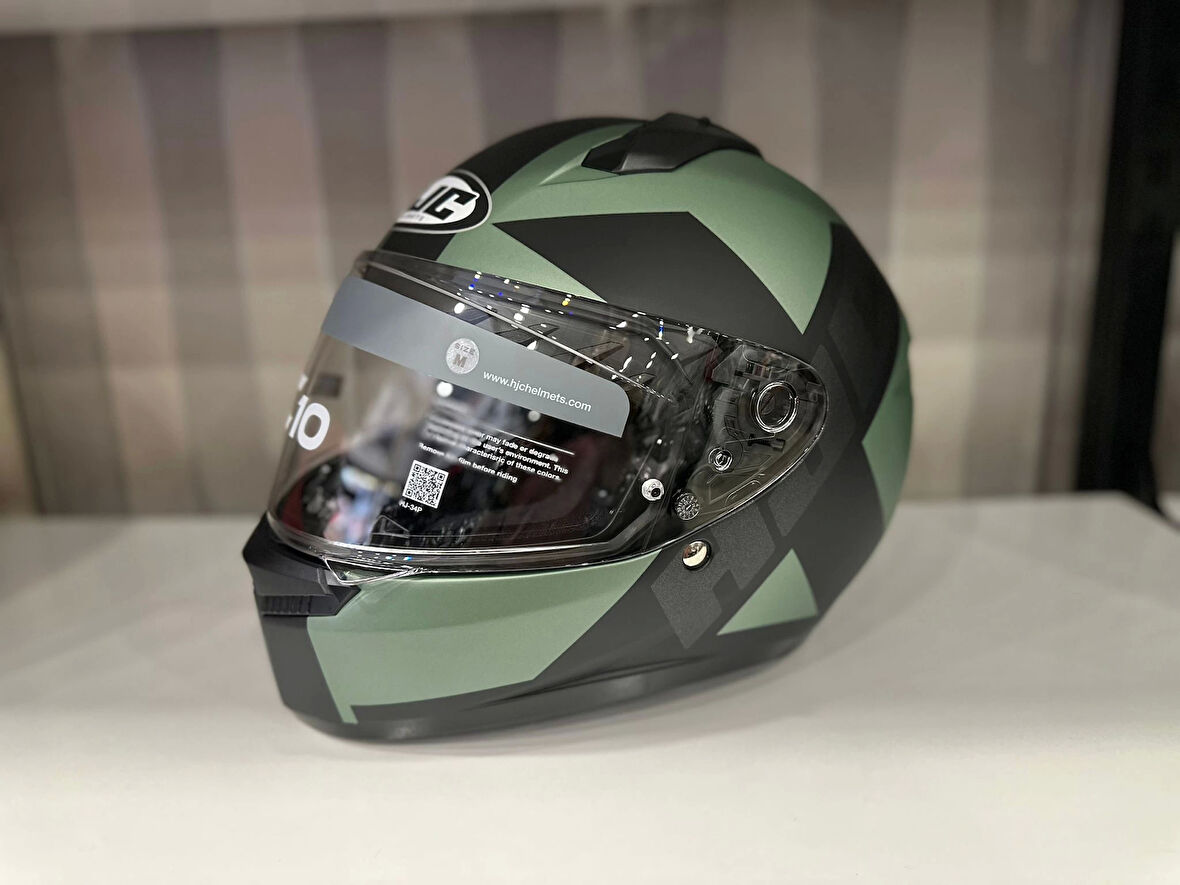 KASK HJC C10 KASK TEZ MC4SF MAT YEŞİL/SİYAH