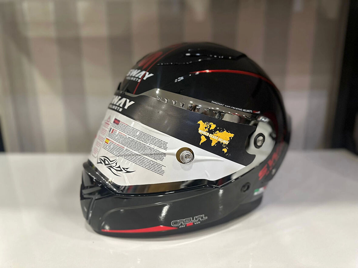 KASK SWAY SW 850 BLACK/RED FULL FACE