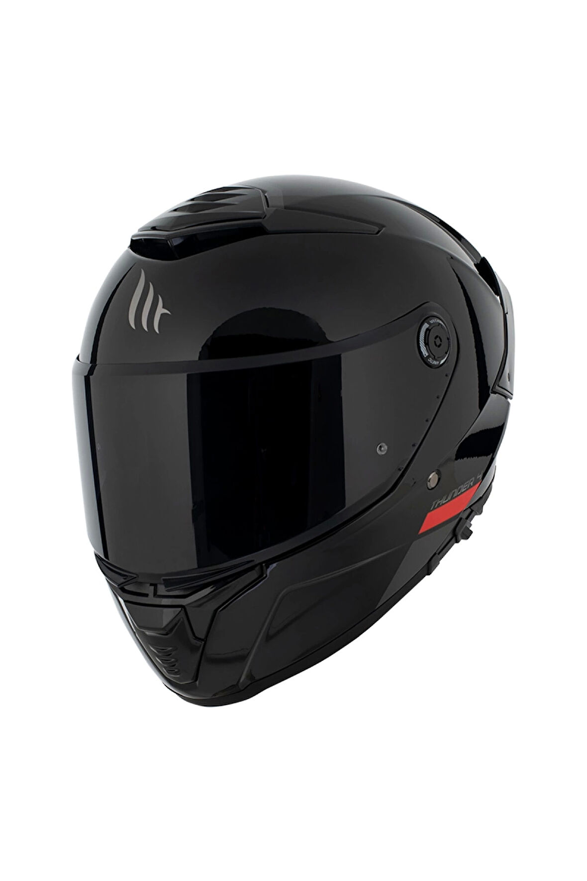 Kask Mt Thunder 4 Sv Solıd A1 Parlak Siyah Şeffaf Vizör