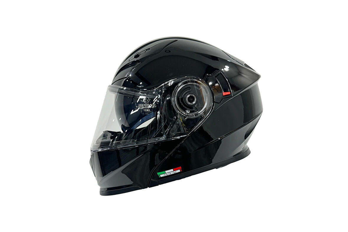 KASK SWAY 926 PARLAK SİYAH ÇENE AÇILIR