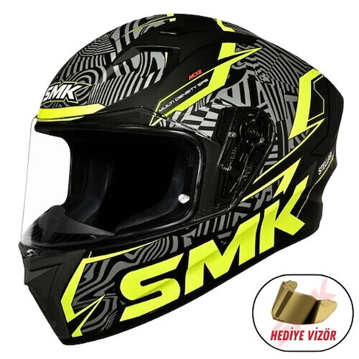 SMK KASK Smk Stellar-S01 Fury Kapalı Kask MA264