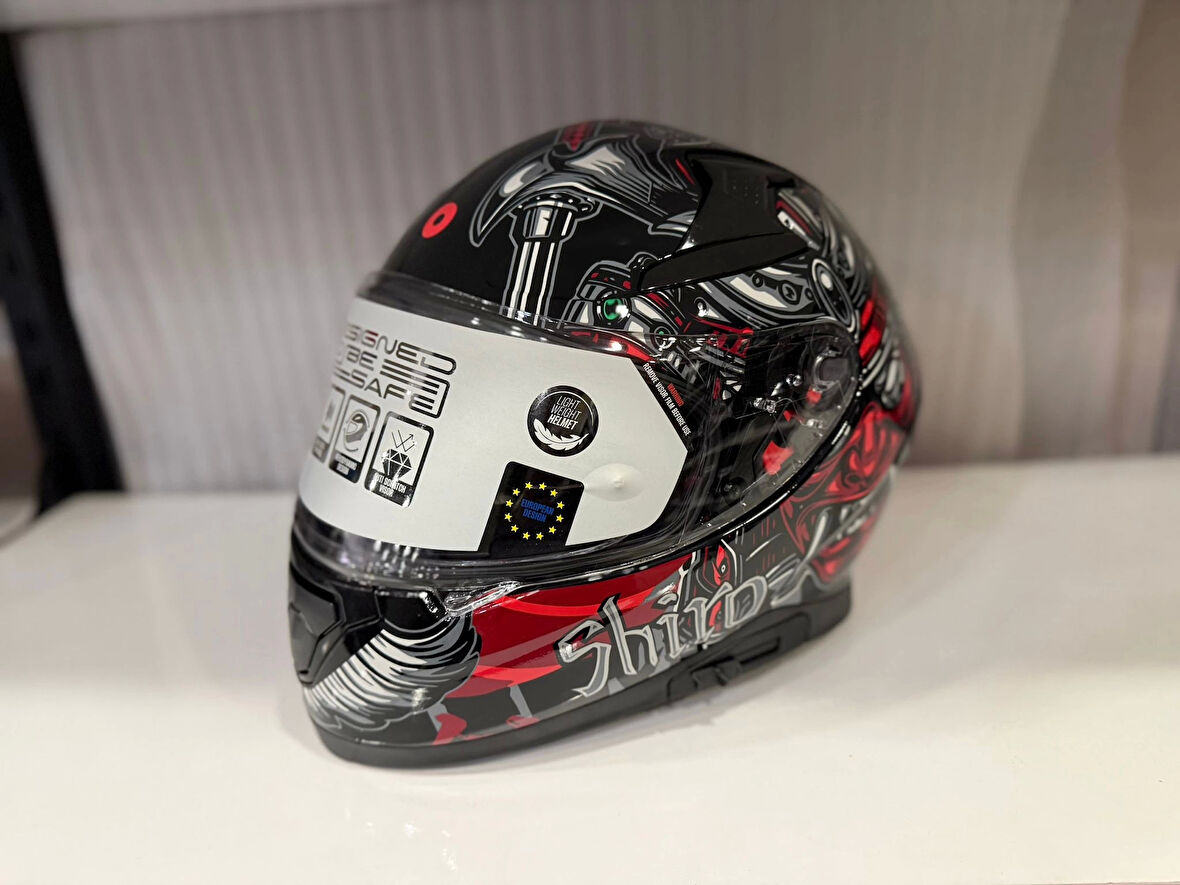 KASK SHIRO KATANA SV SAMURAİ KIRMIZI/SİYAH