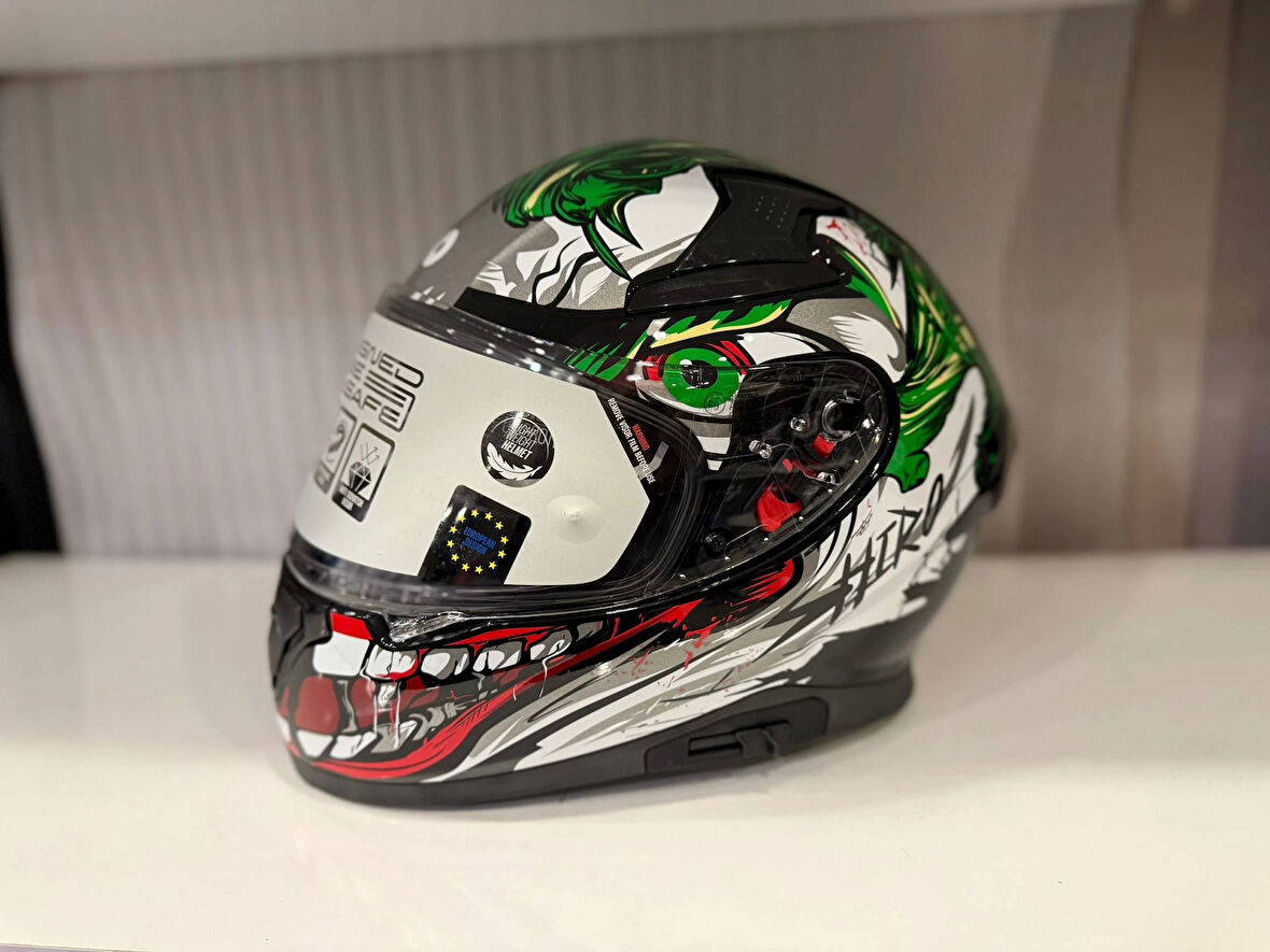KASK SHIRO KATANA SV JOKER KIRMIZI/YEŞİL/BEYAZ
