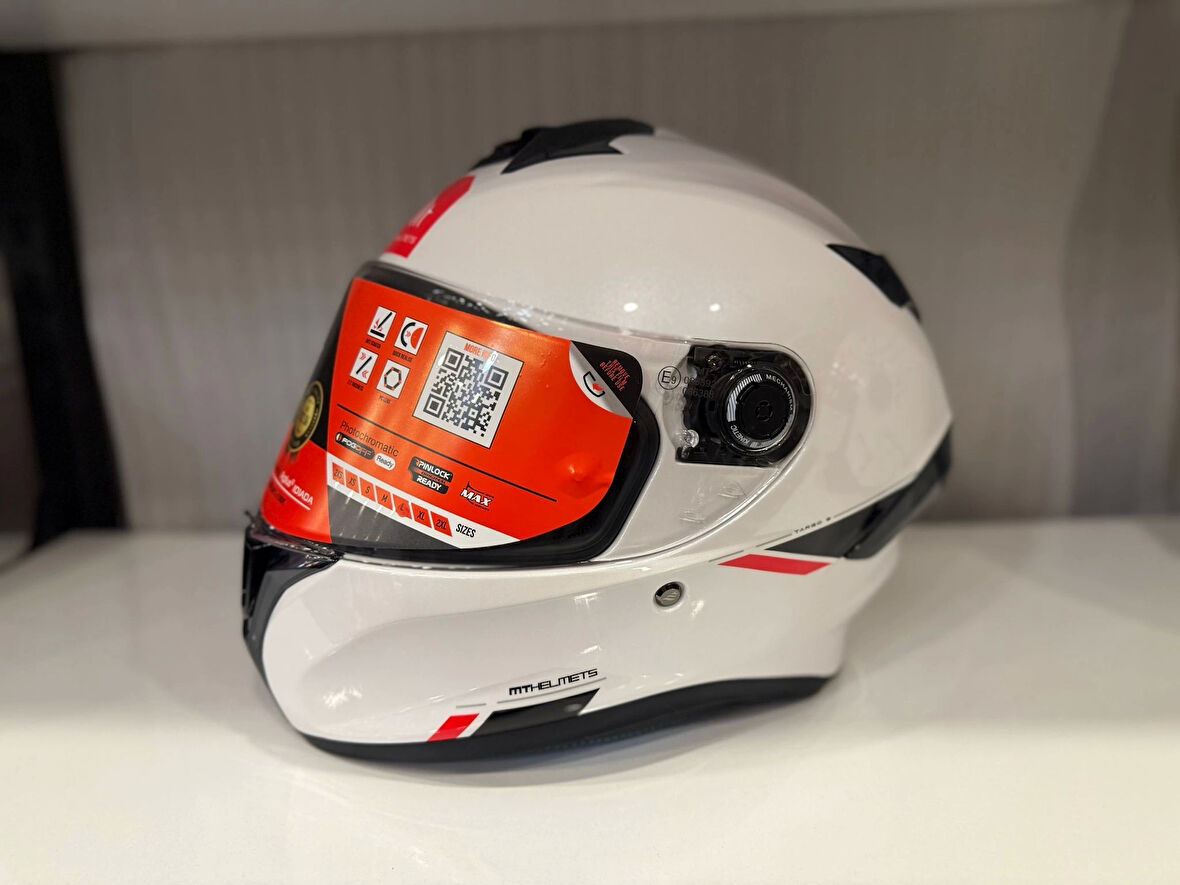 KASK MT HELMETS TARGO S SOLİD PARLAK BEYAZ