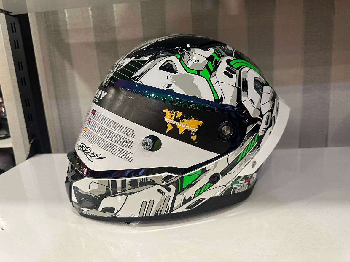KASK SWAY SW 850 WHITE/GREEN FULL FACE