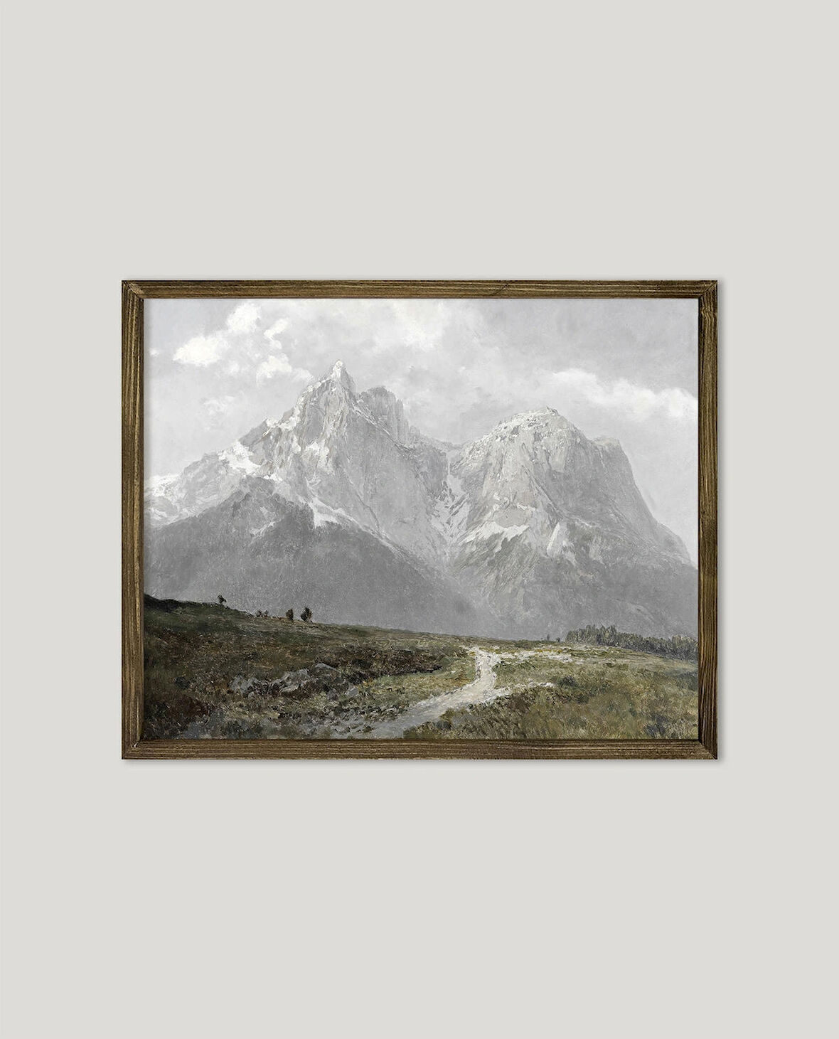 Karlı Dağlar Çerçeveli Poster