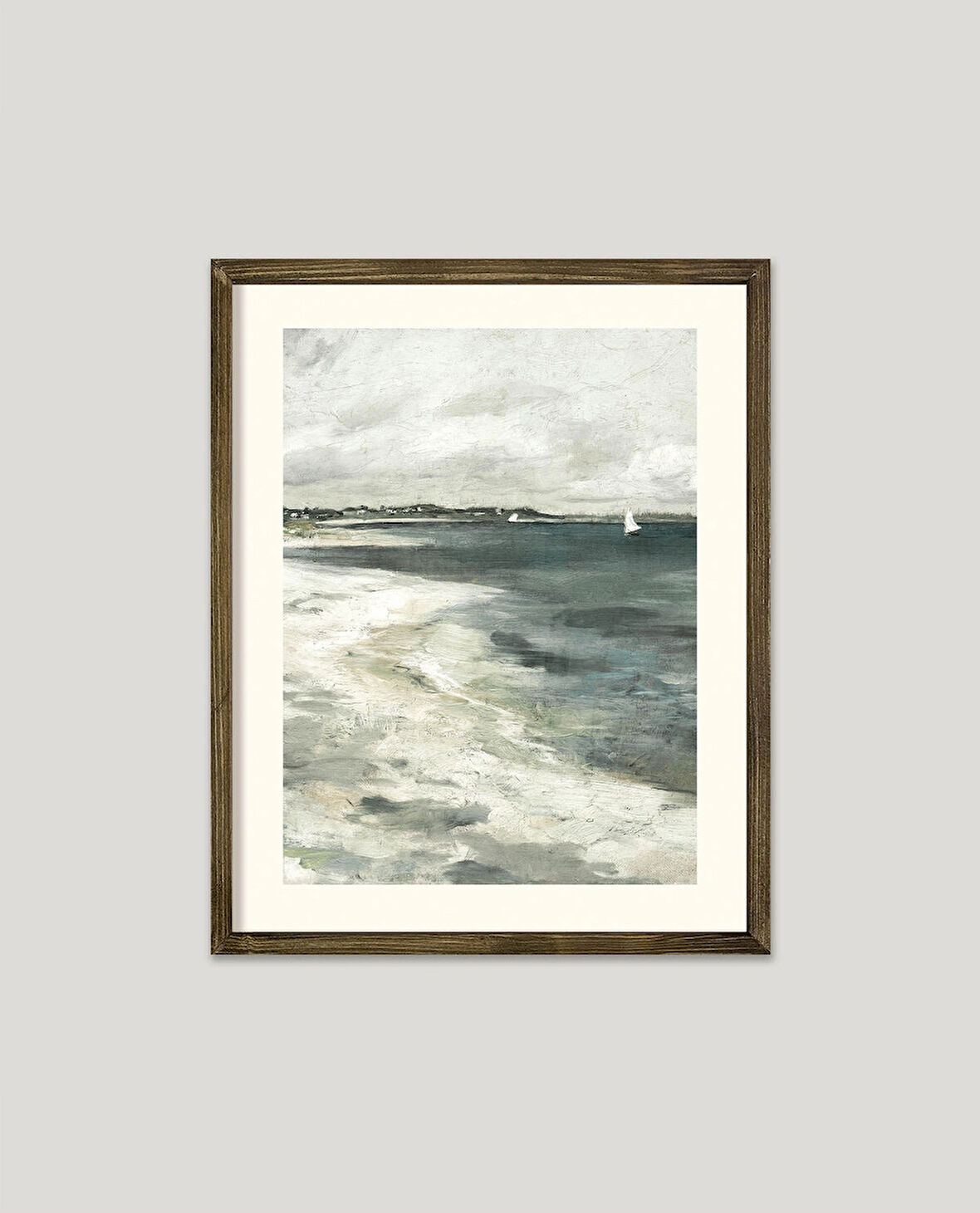 Deniz Manzarası ve Yelkenli Çerçeveli Poster