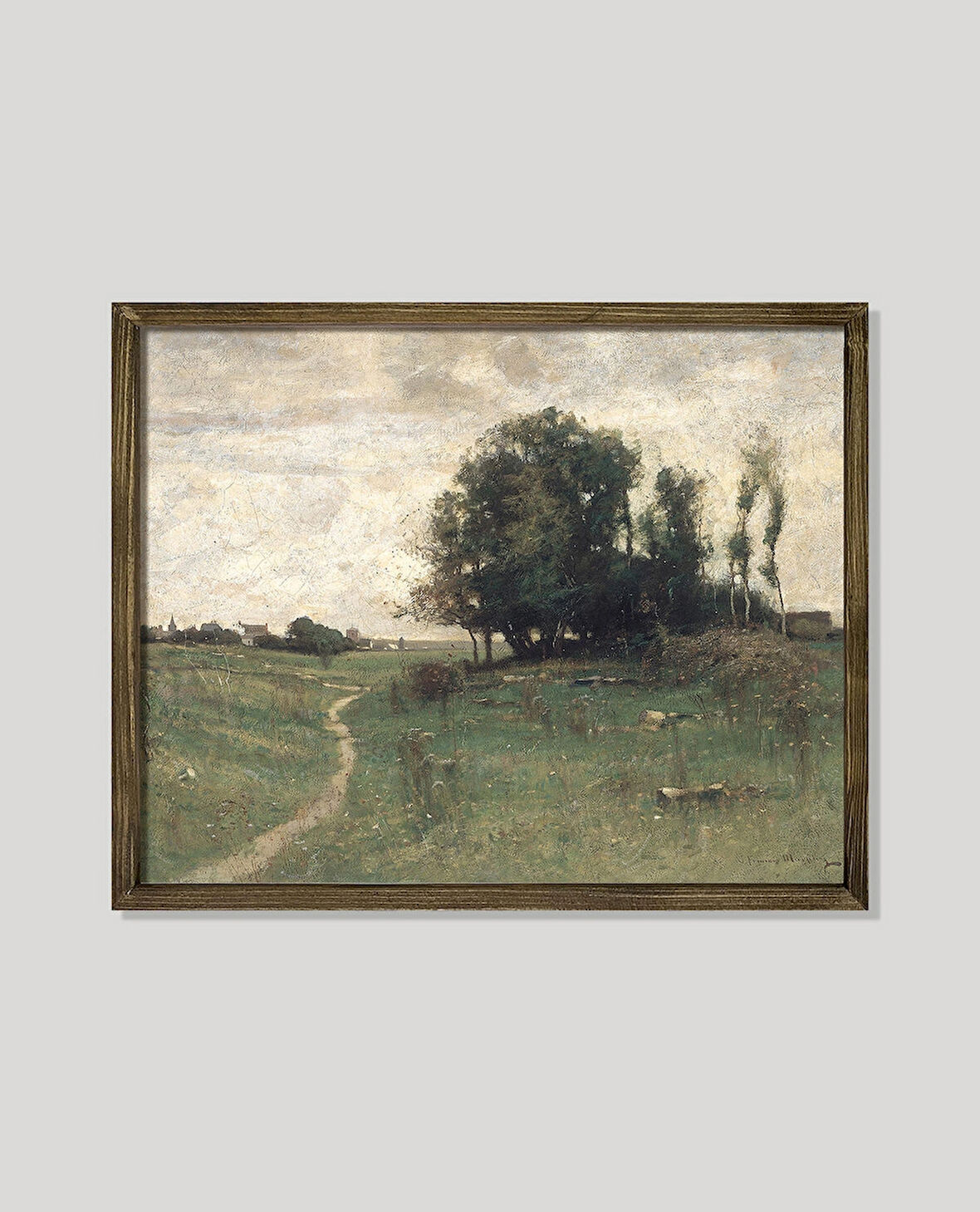 Vintage Manzara Çerçeveli Tablo