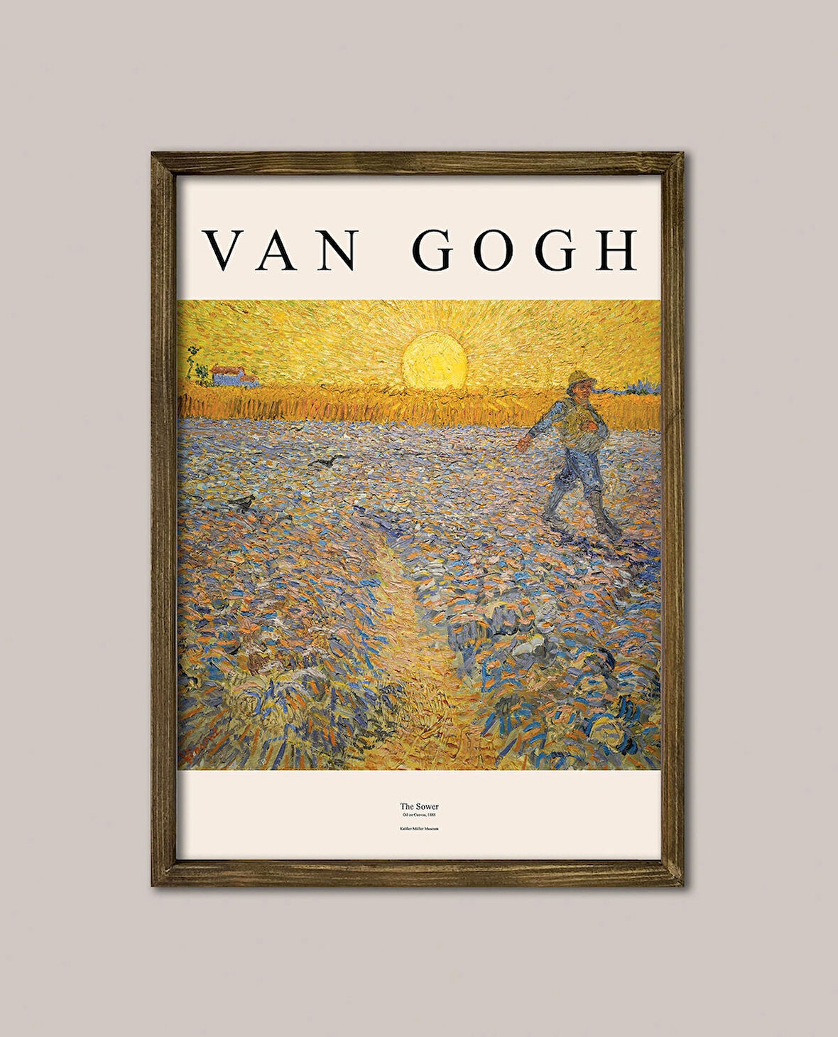 Van Gogh - The Sower Ahşap Çerçeveli Tablo