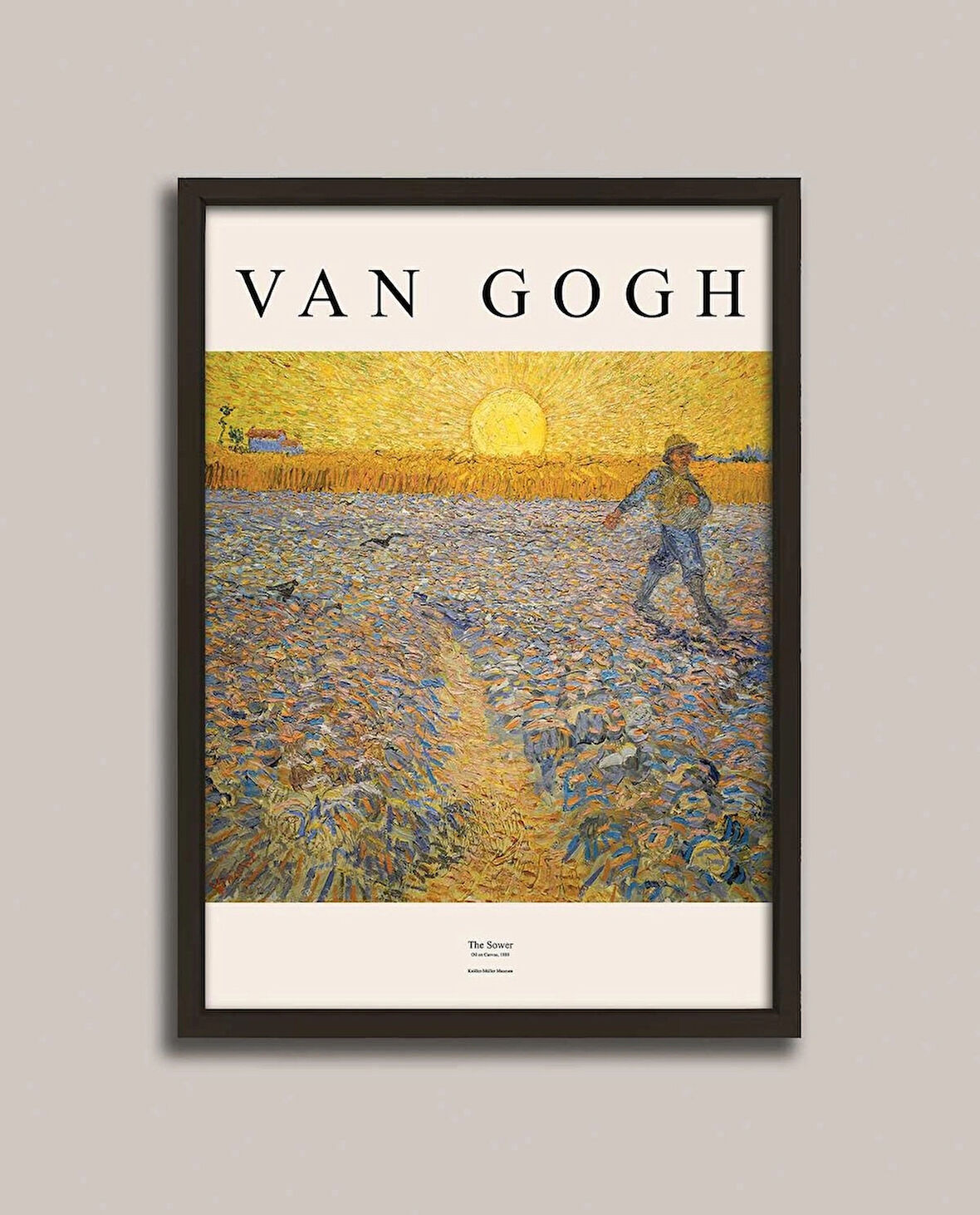 Van Gogh - The Sower Ahşap Çerçeveli Tablo