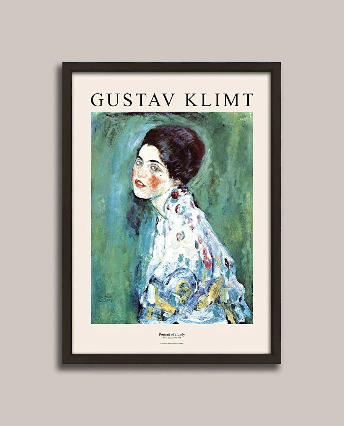 Gustav Klimt - Bir Hanımın Portresi Çerçeveli Poster