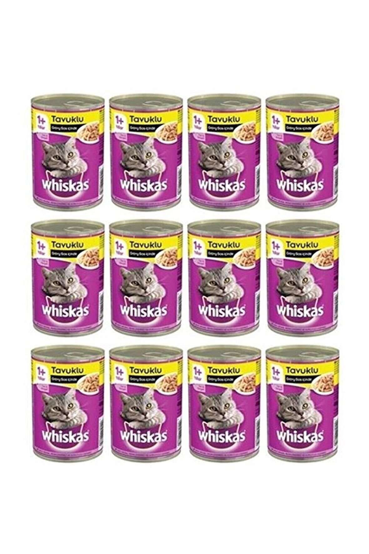 Whiskas Tavuklu 400 gr 24'lü Yetişkin Kedi Konservesi