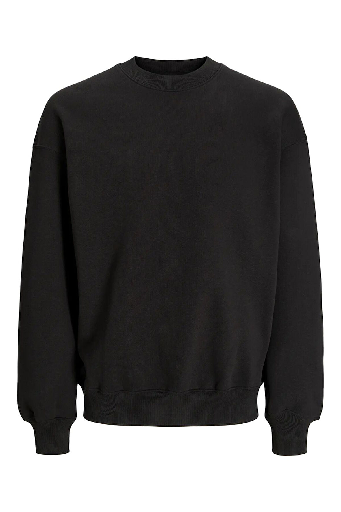 Erkek Bisiklet Yaka Düz Renk Sweatshirt - 12259945