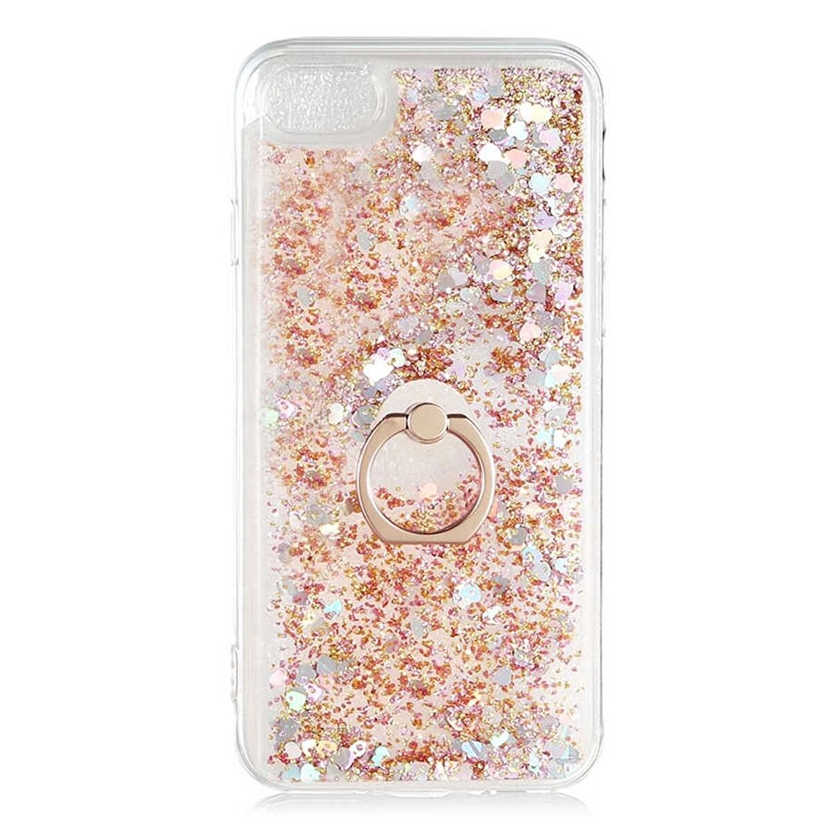 Smcase iPhone SE 2020 Kılıf Milce Yüzüklü Sulu Silikon