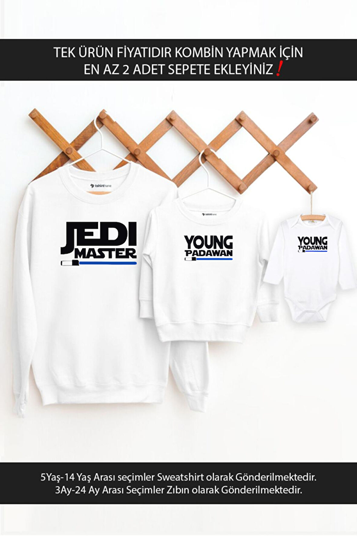 Baba Oğul Jedi Master(TEK ÜRÜN FİYATIDIR KOMBİN YAPMAK İÇİN EN AZ 2 ADET SEPETE EKLEYİNİZ)