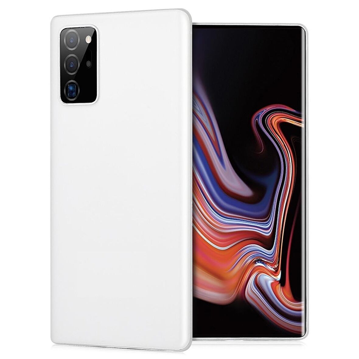 Smcase Samsung Galaxy Note 20 Ultra Kılıf Tpu Hayalet Silikon  Tam Kapatan Nano Ekran Koruyucu